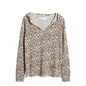 NWT Leopard Print Lounge Pullover from Nordstrom. Part of a set with joggers.